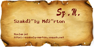 Szakály Márton névjegykártya